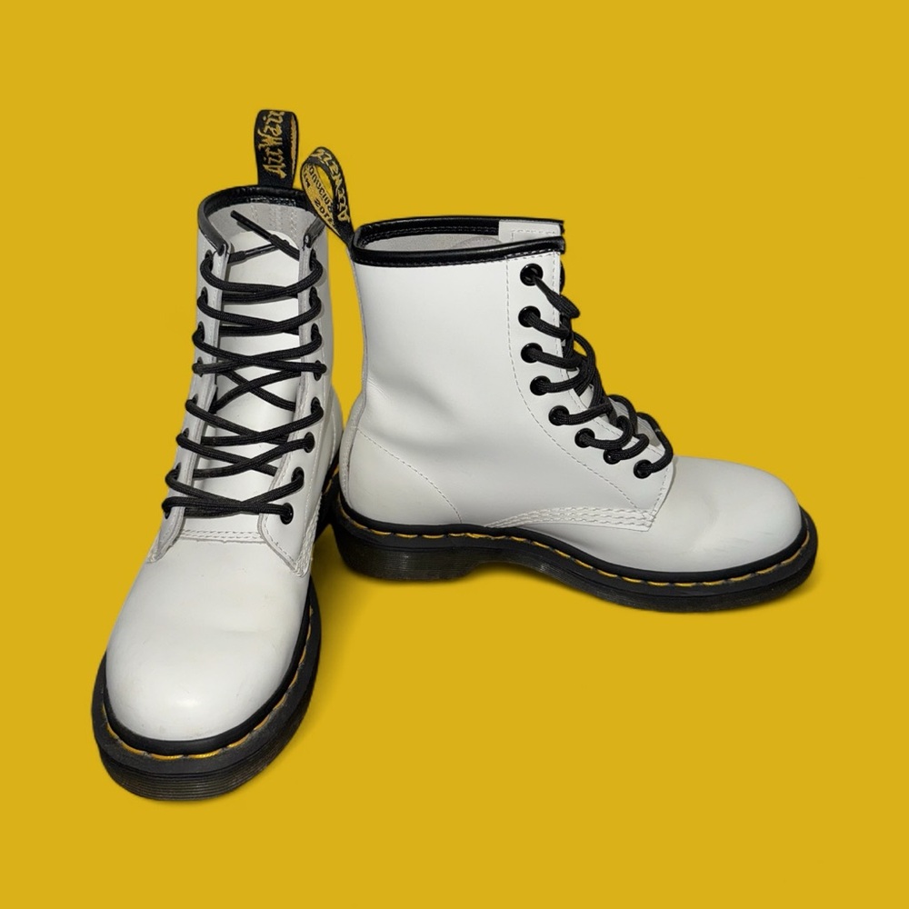 Dr. Martens Classic White Combat Boots